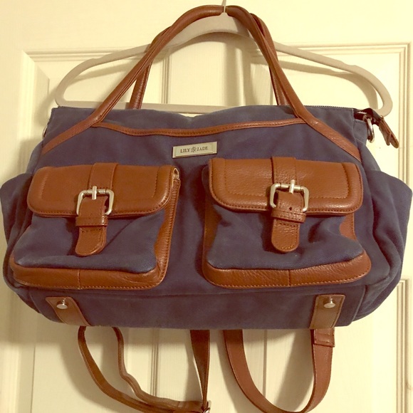 LILY JADE Handbags - EUC LILY JADE CANVAS ELIZABETH BABY BAG